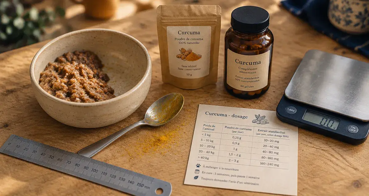 Curcuma pour les chiens : dosage et précautions