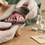Dentition chien adulte : 42 dents examinées par un vétérinaire
