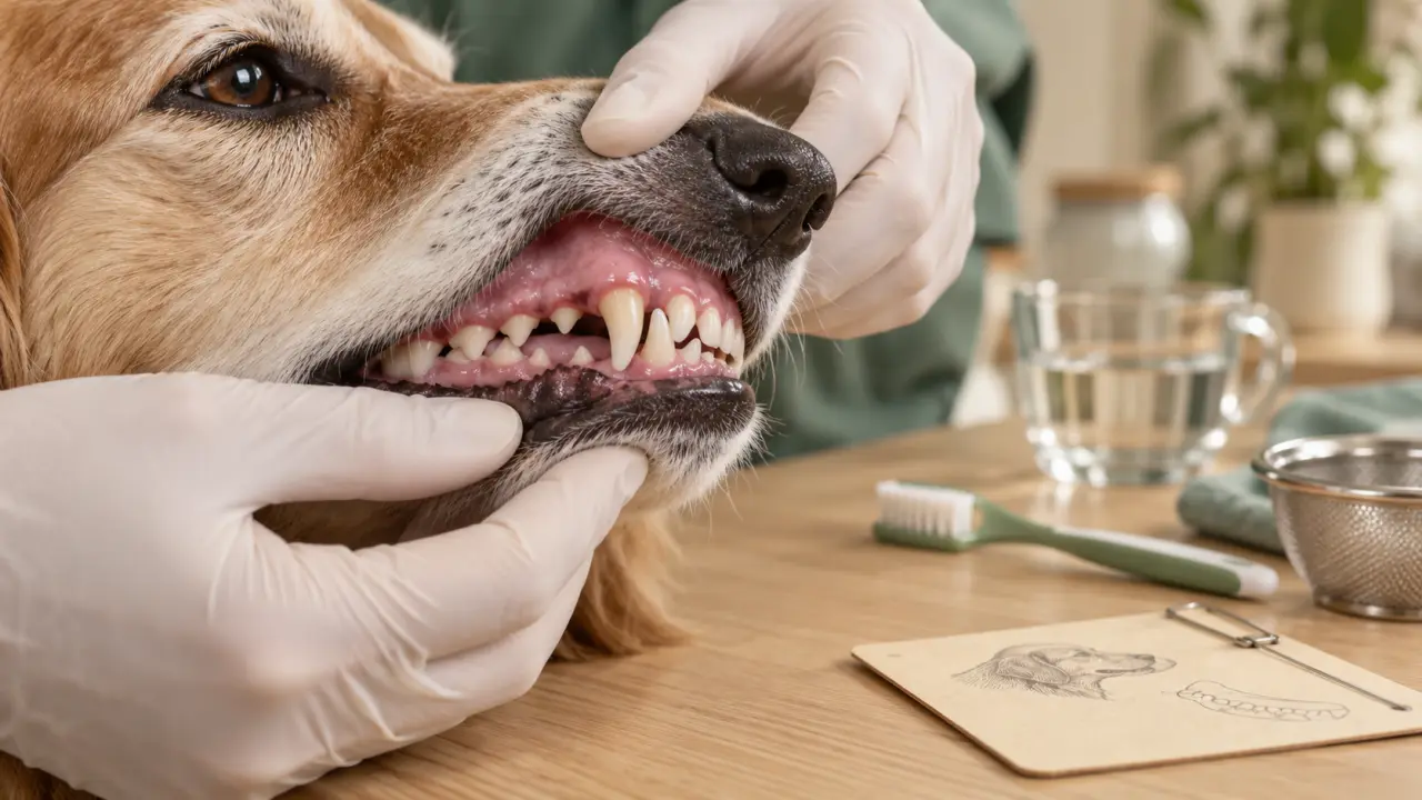 Dentition chien adulte : 42 dents examinées par un vétérinaire